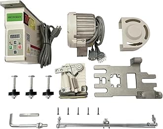 Sewing Machine Motor AC110V Servo Motor for Industrial Sewing Machine Power 1HP (750W), Brushless with Controller and Foot Switch, Reversible (750, Watts)