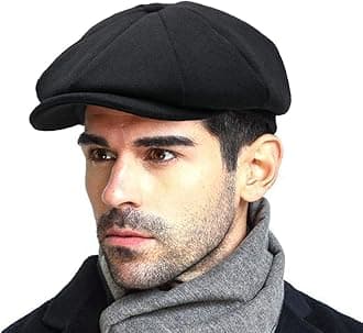 Fashion Men’s Classic Newsboy Gatsby Hat Blend Wool Vintage Flat Ivy Cabbie Cap Boyfriend Gifts(Medium/Large/X-Large)