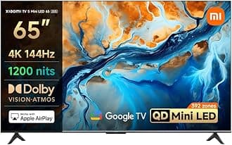 TV S Mini LED 65" 2025 | Bright 4K QD-MiniLED display with accurate color | 144Hz refresh rate | Premium metal finish with ultra slim-bezel design | Powerful AI engine for image enhancement