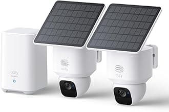 eufy Security SoloCam E30, 2-Cam Pack Kit, Security Cameras Wireless Outdoor, Solar Camera Outdoor Wireless, 360° Pan, AI Tracking, 2K Clarity, No Monthly Fee, Built-in Local Storage (Up to 16TB)