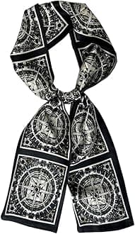 Silk Head Scarf for Hair Fashion Headwrap for Women Lightweight Neck Tie