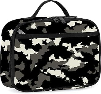 rickyh style Lunch Box with Padded Liner, Spacious Insulated Lunch Bag Durable Thermal Lunch Cooler Pack with Strap for Men Women Boys Girls Adults School Sports Beach Picnic Work Camp,2 Pocket