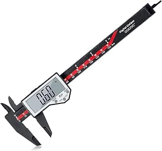 Digital Caliper, 0-6" Electronic Caliper Auto - Off Feature with Large LCD Screen Vernier Caliper Conversion Measuring Tool for Length Depth Inner Outer Diameter Measuring