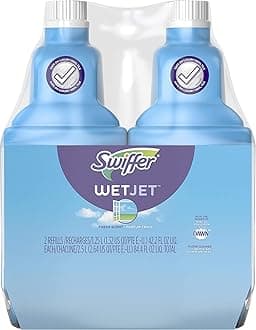 WetJet Floor and Hardwood Multi-Surface Cleaner Solution Refills, Open Window Fresh Scent, 1.25L (Pack of 2)