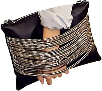 Elegant Daily Casual Clutch Bag Purse For Women 2019, Womens Leather Party Wristlet Handbag Black Clutch Purses