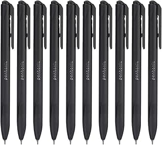Pentonic 0.7mm Switch Retractable Ball Point Pen | Black Ink | Pack of 10