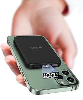 Wireless Power Bank 10000mAh Fast Charging,Slim Magnetic Portable Charger USB C PD 22.5W,Small LED Display Battery Pack for Mag-Safe/ iPhone16/15/14/13/12 /11 (Black)