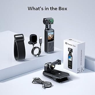 BOBLOV 5K Body Camera with Microphone, W5 Vlogging Camera, 5K/15FPS and 4K/60FPS with 270° Rotating Lens, External Mic Support, Clip/Strap Options, EIS Stabilization for Meeting, and Daily Use (128GB)