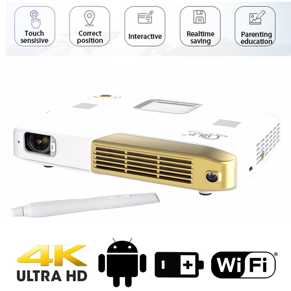 Portable HD 1080P Projector Built-in Infrared Interactive Electronic Education Business 4k Home Theater DLP Proyector Beamer