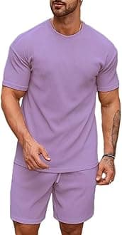 SMOWKLY Men's Pyjama Set - T-Shirt and Shorts Night Wear - Night Suit for Men