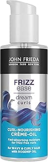 John Frieda Frizz Ease Dream Curls Curl Nourishing Crème Oil 100ml, Styling Cream for Curly and Wavy Hair, Curl Defining Cream