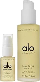 Head-to-Toe Glow Oil + Travel | Glow-Boosting Natural Dry Body Oil | Jojoba, Amla, Aloe & Vitamin E | Hydrates & Nourishes Skin | Citrus Scent | 3.2 + 0.7 Oz