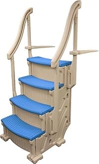 Drop in Above Ground Pool Step with Blue Treads