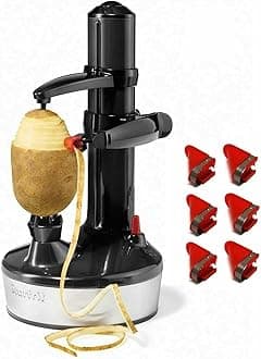 Starfrit Rotato Express 2.0 + 6 Replacement Blades | Updated 2017 Model - Electric Peeler