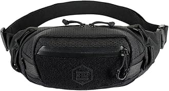 Fanny Pack for Men, Belt Bag Waist Pack - Tactical Waist Bag EDC, Waterproof Fanny Packs for Women, Crossbody Style, Black, One Size, Elite Hex