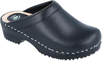 VollsjöVollsjo Men's Genuine Leather Wooden Clogs Made in EU