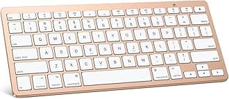 OMOTON Bluetooth Keyboard Compatible with Mac, Compact Wireless Keyboard Compatible with MacBook Pro/Air, iMac, iMac Pro, Mac Mini/Pro Laptop and PC, Gold