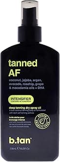 Tanned AF Intensifier Dry Tanning Oil by B.Tan for Unisex - 8 oz Sunscreen