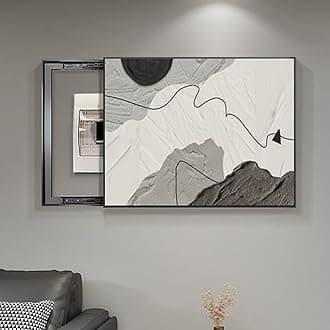 B,45X35cm, Electric Box Cover Push And Pull Modern Decorative Electric Box Cover Electric Meter Box Counters Decoration Hide Paintings Creative Simple Design Distribution Box Painting [Energy Class A]