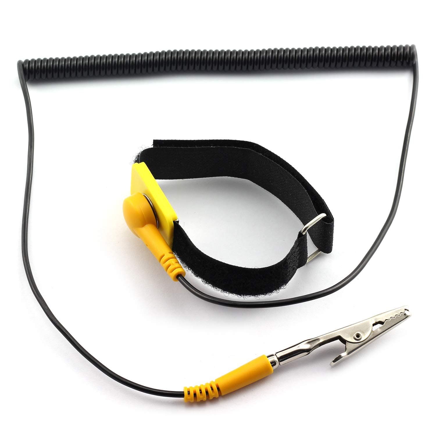 Tegg 1-Pack ESD Wrist Strap Adjustable Anti Static Bracelet with Grounding Wire Electrostatic Discharge Bands Static-Release Wristband with Clip