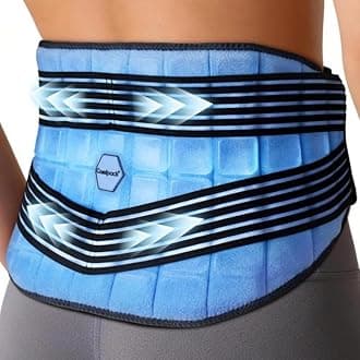 Comfpack Ice Pack for Back Pain Relief, 2 Hours Long Lasting Coldness Ice & Compression Therapy Flexible Gel Lower Back Ice Pack Wrap for Injuries, Lumbar Surgery, Sciatica, Coccyx Pain