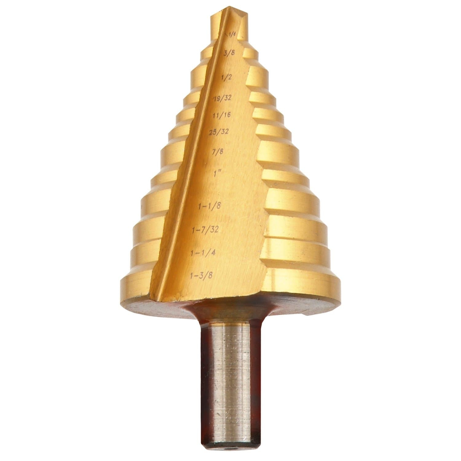 Stone Tools ST-333 1/2-Inch, 1/18-Inch and 1-3/8-Inch Sizes Titanium Step Drill Bit