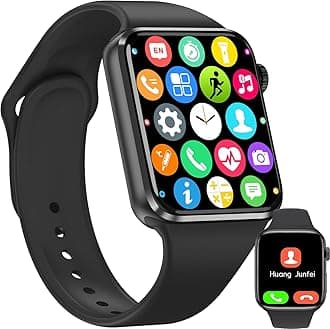 Smart Watch for Android iOS Phones Compatible iPhone Samsung, 2.09'' Fitness Activity Tracker Watch with Bluetooth Call/SMS/Sleep Monitor/Pedometer Smartwatch for Men Women with 2 Bands (Black)