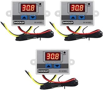 Shockley XH-W3001-50 to 110c Intelligent Digital Thermostat temperature controller combo (220V / 1500W) (W3001 220V - 3 Piece)
