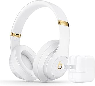 Beats Studio3 Wireless in White with Apple 12W USB Power Adapter