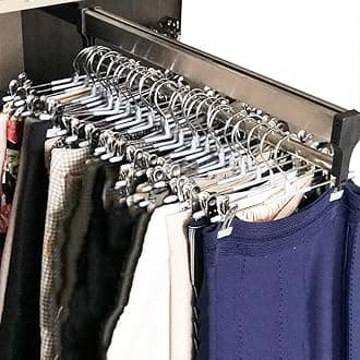Closet Clothes Hanger Rail,Pull-Out Closet Rod 30-60cm,Wardrobe Clothing Rail,Closet Organizer Rack for Pants and Coat (450MM/17.7INCH)