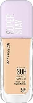 New York Super Stay up to 30HR Lumi-Matte Foundation, Medium-Full Coverage, Vegan Formula*, Amino Acids, Niacinamide, Vitamin E, All Day Wear - Shade: 98