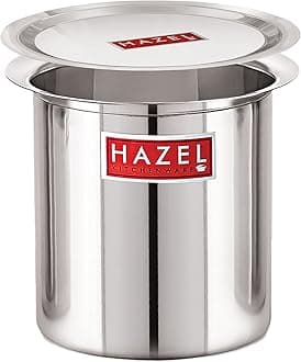 HAZEL Steel Milk Pot with Lid |Stainless Steel Milk Boiler Container | Milk Boiling Vessel Gunj for Kitchen, 4000 ML