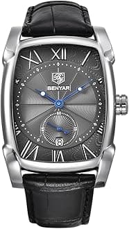 Men's Watch Chronograph Stainless Steel Analog Quartz Watch 30M Waterproof Anti-Scratch Watch Silver Date Business Fashion Watch Classic Wristwatch Comfortable Watch