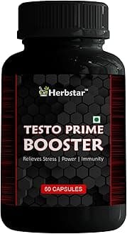 Testo Prime Booster Relieves Stress | Power | Immunity Booster 60 Capsules For Men