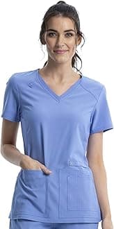 Cherokee Women's Medical Scrub Top Iflex V-Neck Knit Panel Top - CK605