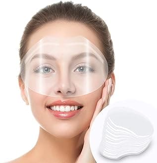 – 50 Pcs Shower Face Eye Shields，Clear Visors Protector Makeup Protective Eyebrow Visor For Eyelash Extensions Surgery Eyelid Lash Aftercare Salon Supplies