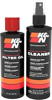 K&N Air Filter 99-5050 Air Filter Care Service Kit, Oil, 8.1 fl oz (237 ml), Cleaner, 12.0 fl oz (355 ml)