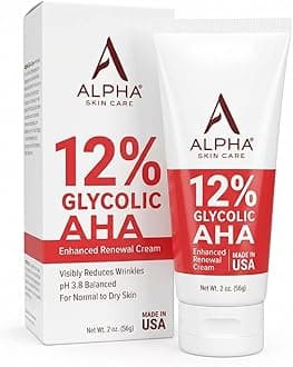 Skin Care - Enhanced Renewal Cream, 12% Glycolic AHA, Real Results for Lines and Wrinkles| Fragrance-Free and Paraben-Free| 2-Ounce