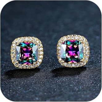 Diamond Earrings for Women 2025 Trendy 925 Silver Hypoallergenic Colorful Earrings Wedding Jewelry Birthday Gifts for Her