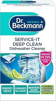 Dr. Beckmann Service-it Deep Clean Dishwasher Cleaner | Hygienically cleans and removes bad odours | Incl. wet wipe | 75 g (Pack of 1)