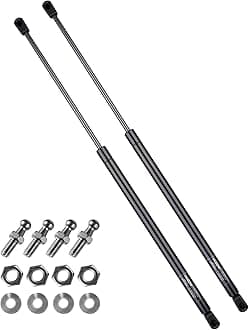HUOPO C1613334 26 inch 87lb/387N Gas Strut Shocks Spring Lift Support for Tonneau Cover Snowmobile Trailer Roof Top Cap Lid Queen Murphy Bed Hatch Boat Heavy Steel Door Custom Window Lift, Set of 2