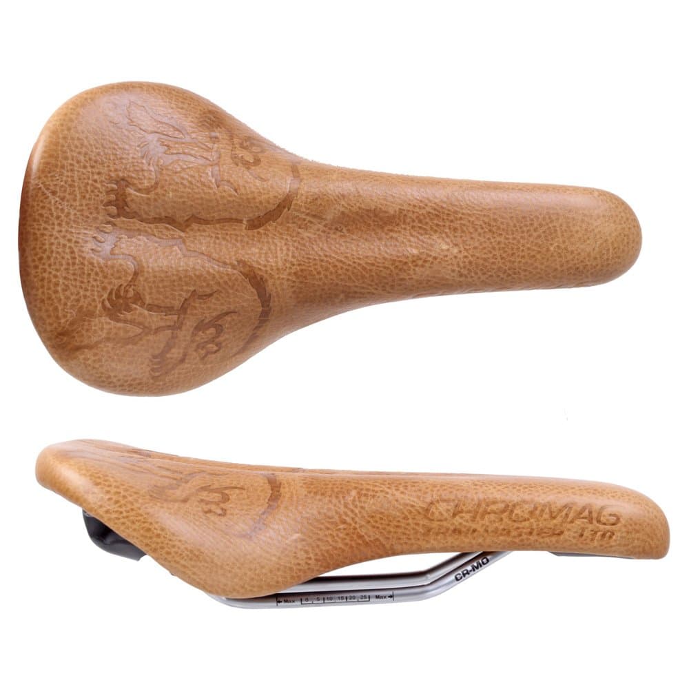 Chromag Trailmaster LTD Full Grain Leather Saddle CrMo Rails - Oak