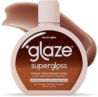 Glaze Supergloss Conditioning Hair Gloss – For Brown Hair with or w/out Highights – Adds Shine & Boosts Color, Semi-Permanent Color-Depositing Mask – 190ml