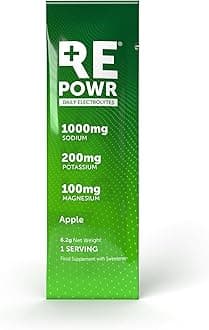 Apple 30's - Clean Electrolytes Sachets Made with Natural Desert Salt | 1000mg Sodium. 200mg Potassium. 100mg Magnesium | Sugar Free. No Calories | Vegan, Keto and Fasting Friendly