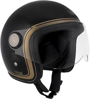Royal Enfield J1B Chopper Helmet Black (XL) 62 CM