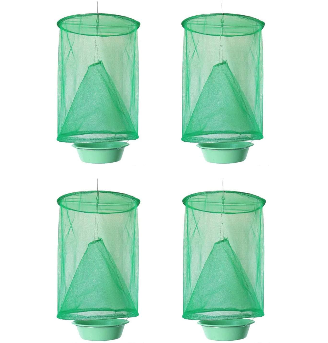 Soplus 4 Pack Most Effective Ranch Fly Cage with Pots-New Ranch Tools for Indoor or Outdoor Family Farms, Park, Restaurants