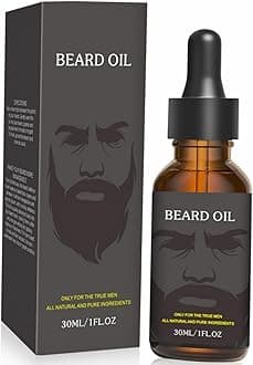 Natural Beard Oil, Original Scent Care Beard Growth Kit, Non-Greasy and Improves Shine Beard Growth Oil, Nourishing and Strengthening Beard Oil(30ml).
