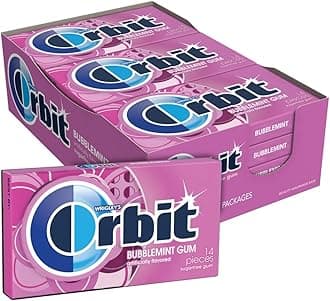 Wrigleys Orbit Sugar Free Chewing Gum, Bubblemint - 14 Pieces / Pack, 12 ea by Wrigley's