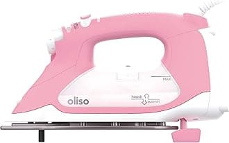 Oliso TG1600 Pro Plus 1800 Watt SmartIron with Auto Lift - for Clothes, Sewing, Quilting and Crafting Ironing | Diamond Ceramic-Flow Soleplate Steam Iron, Pink