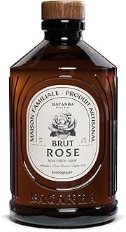 Organic and Raw Syrup - Rose Syrup - For Cocktail, Water, Coffee, Lemonade and Iced Tea - 400 ml